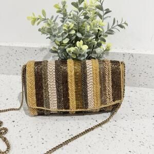 Anthropologie Cleo Clutch Fully Sequined Multicolor new with out tag